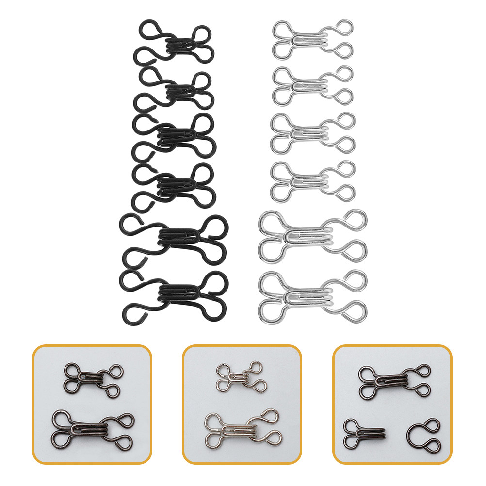 Hook Eye Fastener - 120 crochets de couture pour vêtements,