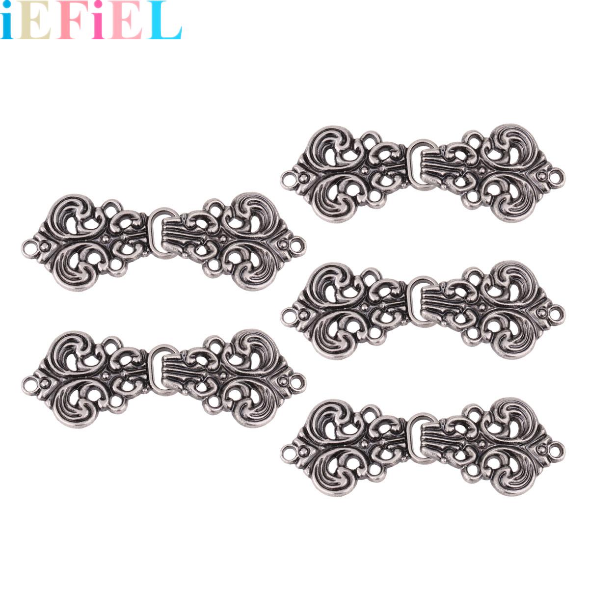 Hook Eye Fastener - 5 paires de boutons décoratifs, attaches