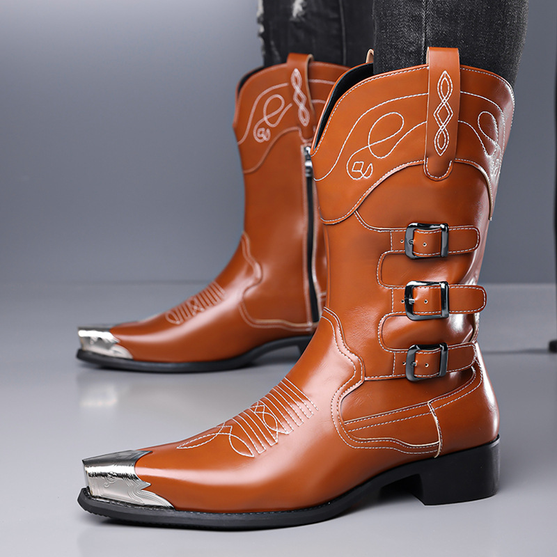 Sewing Embroidery Fabric - Bottes hautes en cuir verni style
