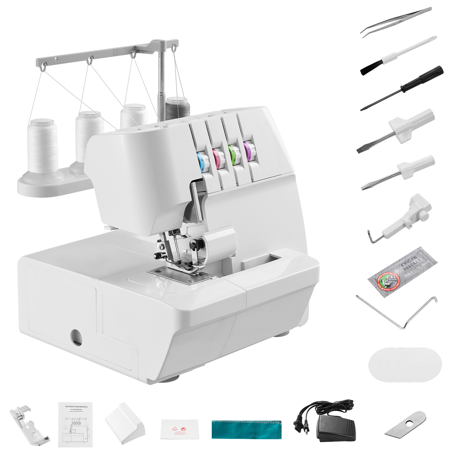 Sewing Machine Yarn - Machine à coudre surjeteuse SucceBuy, 1250