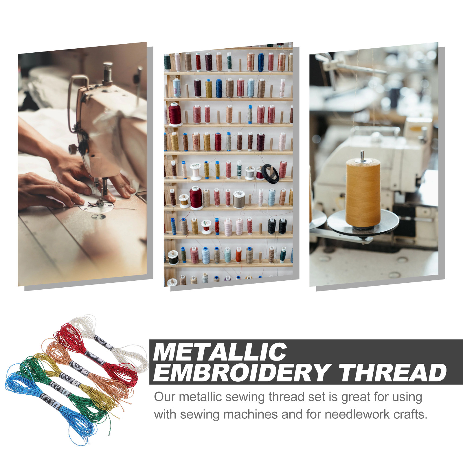 Lot de 6 fils à broder métalli - Embroidery Floss Thread avis et prix