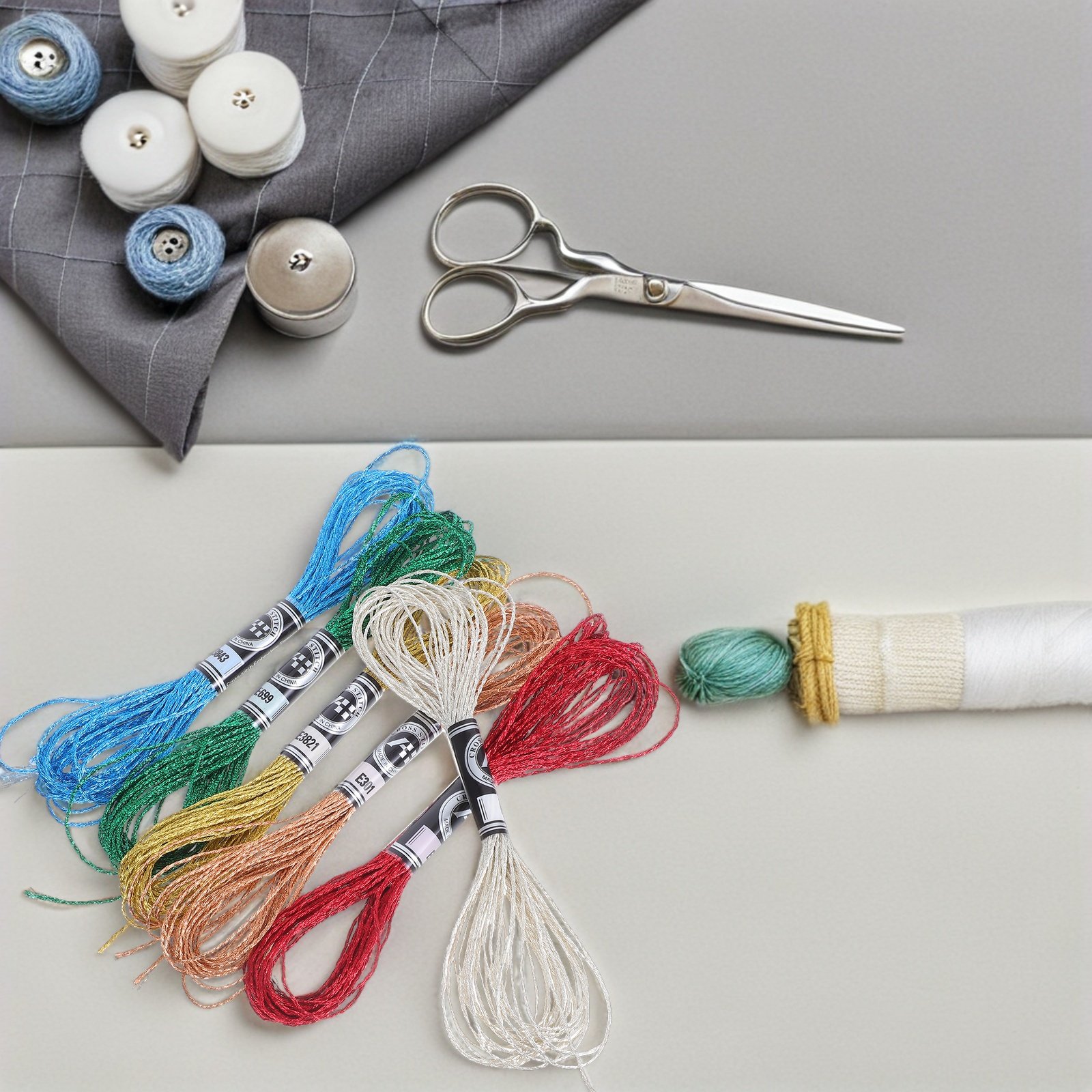 Lot de 6 fils à broder métalli - Embroidery Floss Thread avis et prix