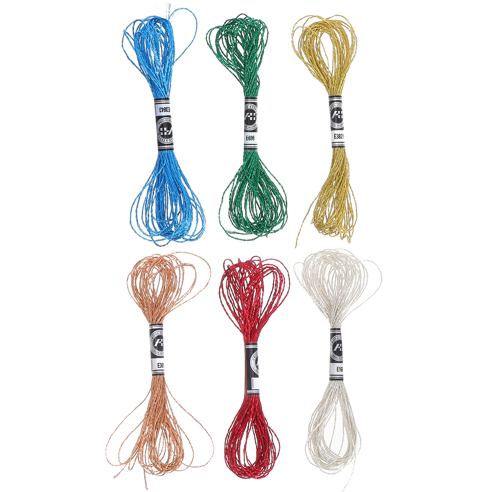 Lot de 6 fils à broder métalli - Embroidery Floss Thread avis et prix