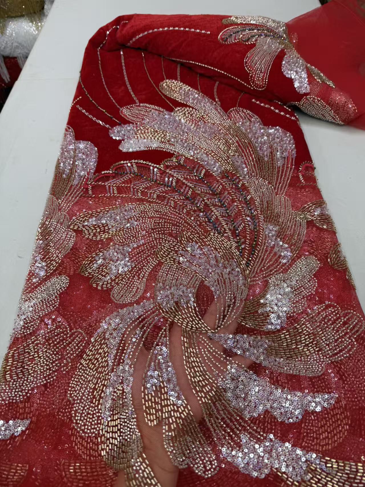 Tissu de dentelle en tulle per - Sewing Velvet Fabric avis et prix