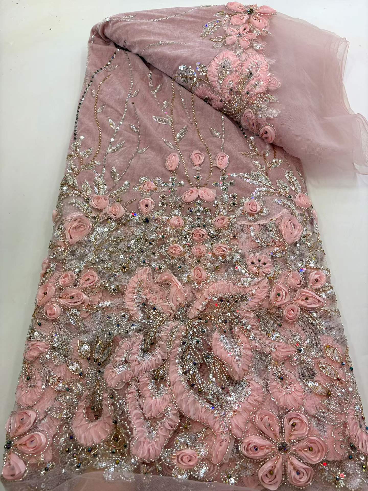 Tissu en dentelle brodée de ve - Sewing Velvet Fabric avis et prix