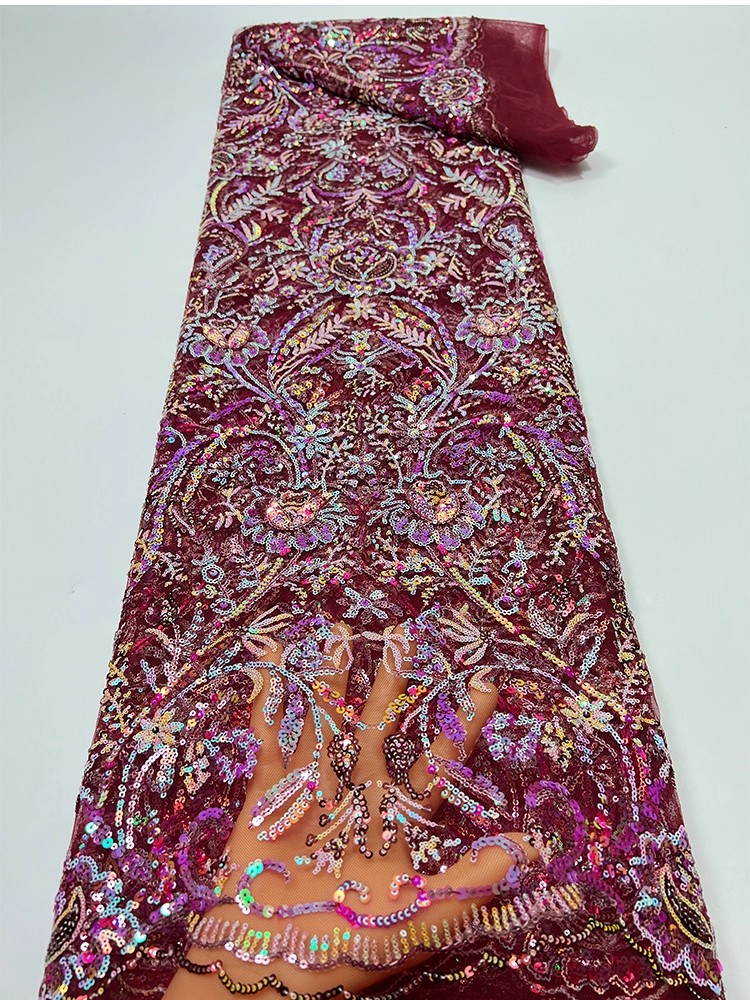 Tissu en gaze brodé brillant d - Sewing Embroidery Fabric avis et prix
