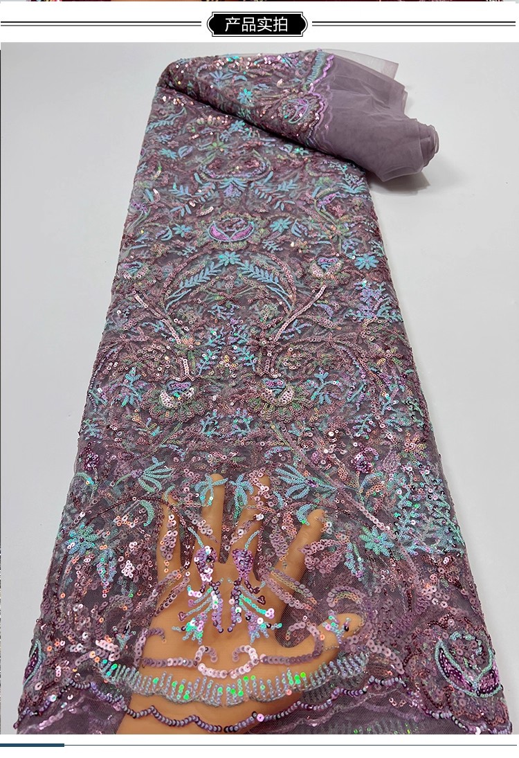 Tissu en gaze brodé brillant d - Sewing Embroidery Fabric avis et prix