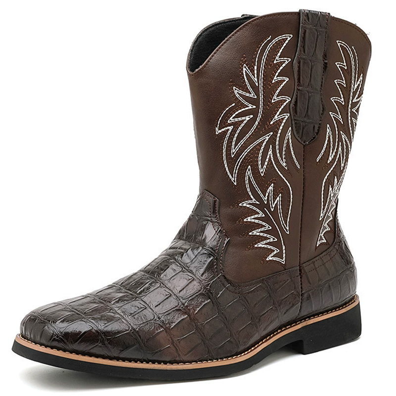 Bottes de cowboy rétro à bout  - Sewing Embroidery Fabric avis et prix