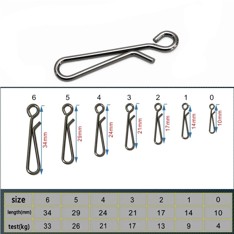 100 pièces pêche en eau salée  - Hook Eye Fastener avis et prix