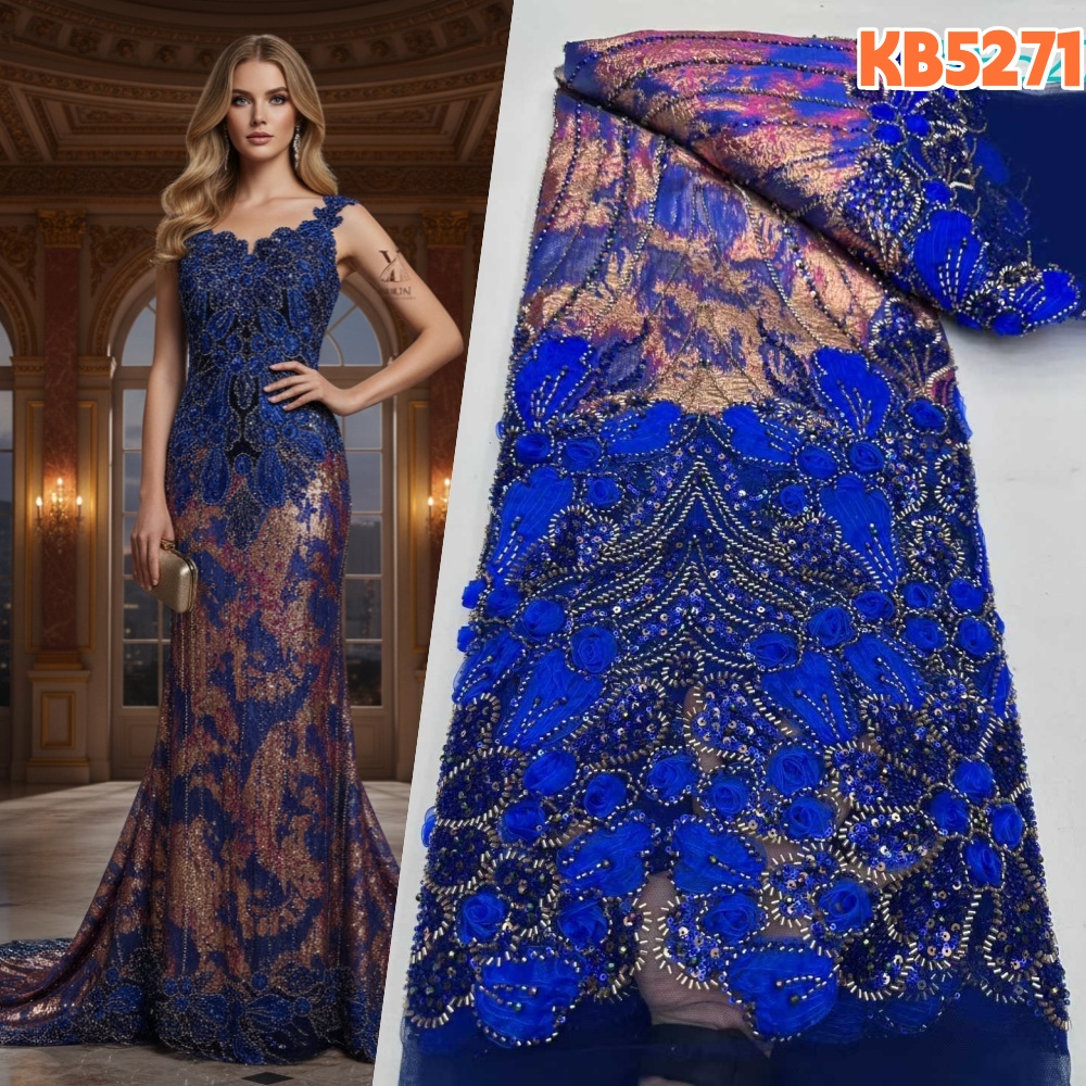 Tissu nigérian en dentelle de  - Sewing Velvet Fabric avis et prix