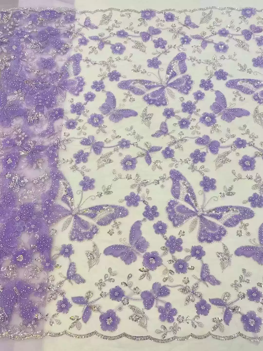 Tissu en dentelle brodée de pa - Sewing Embroidery Fabric avis et prix