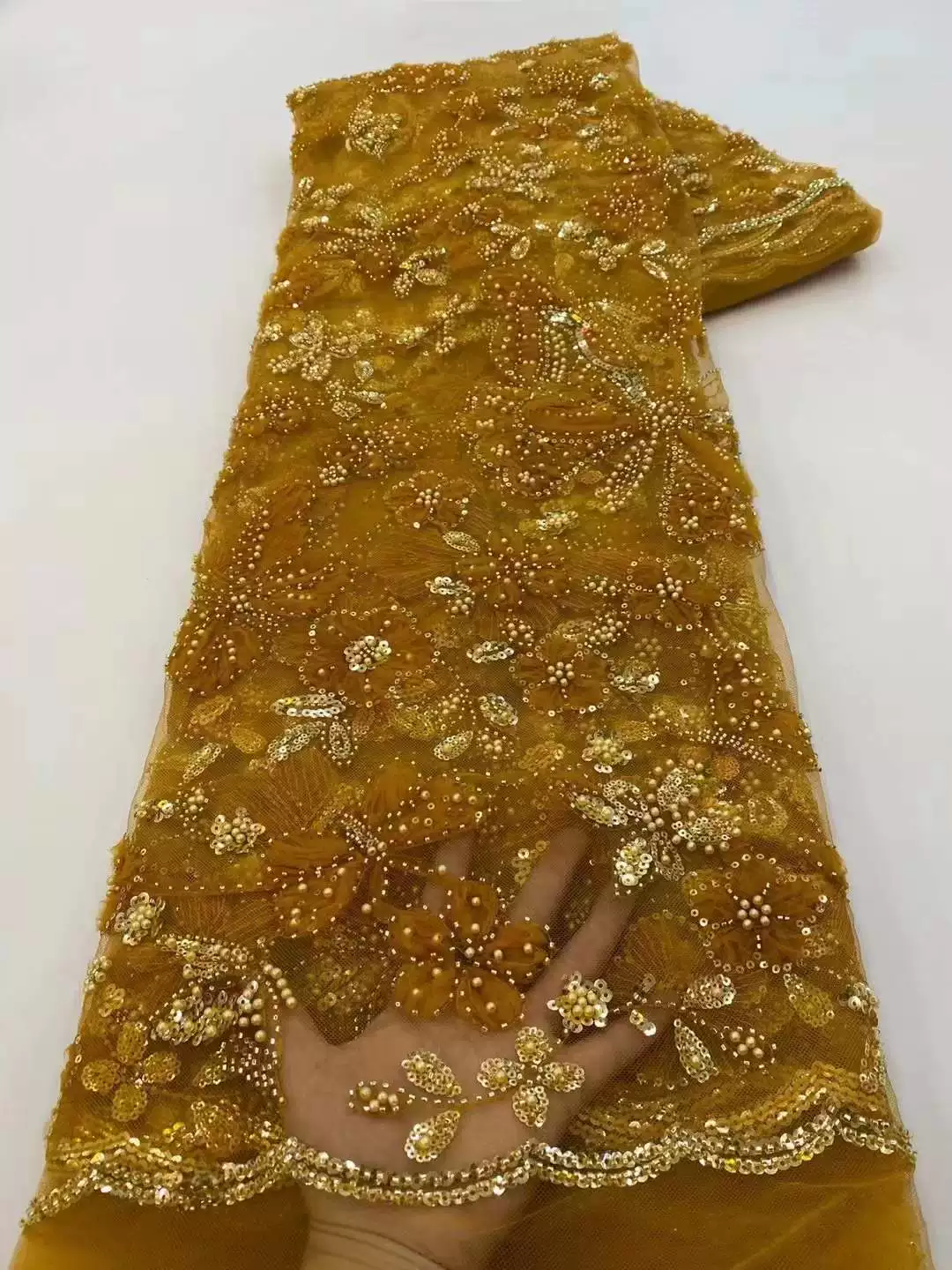 Tissu en dentelle brodée de pa - Sewing Embroidery Fabric avis et prix